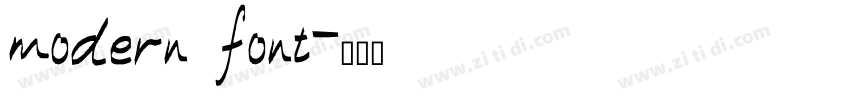 modern font字体转换
